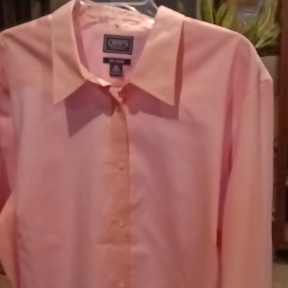 FINAL PRICE NWOT RALPH LAUREN CHAPS pink l/s buttoned down blouse 3X - Picture 2 of 3